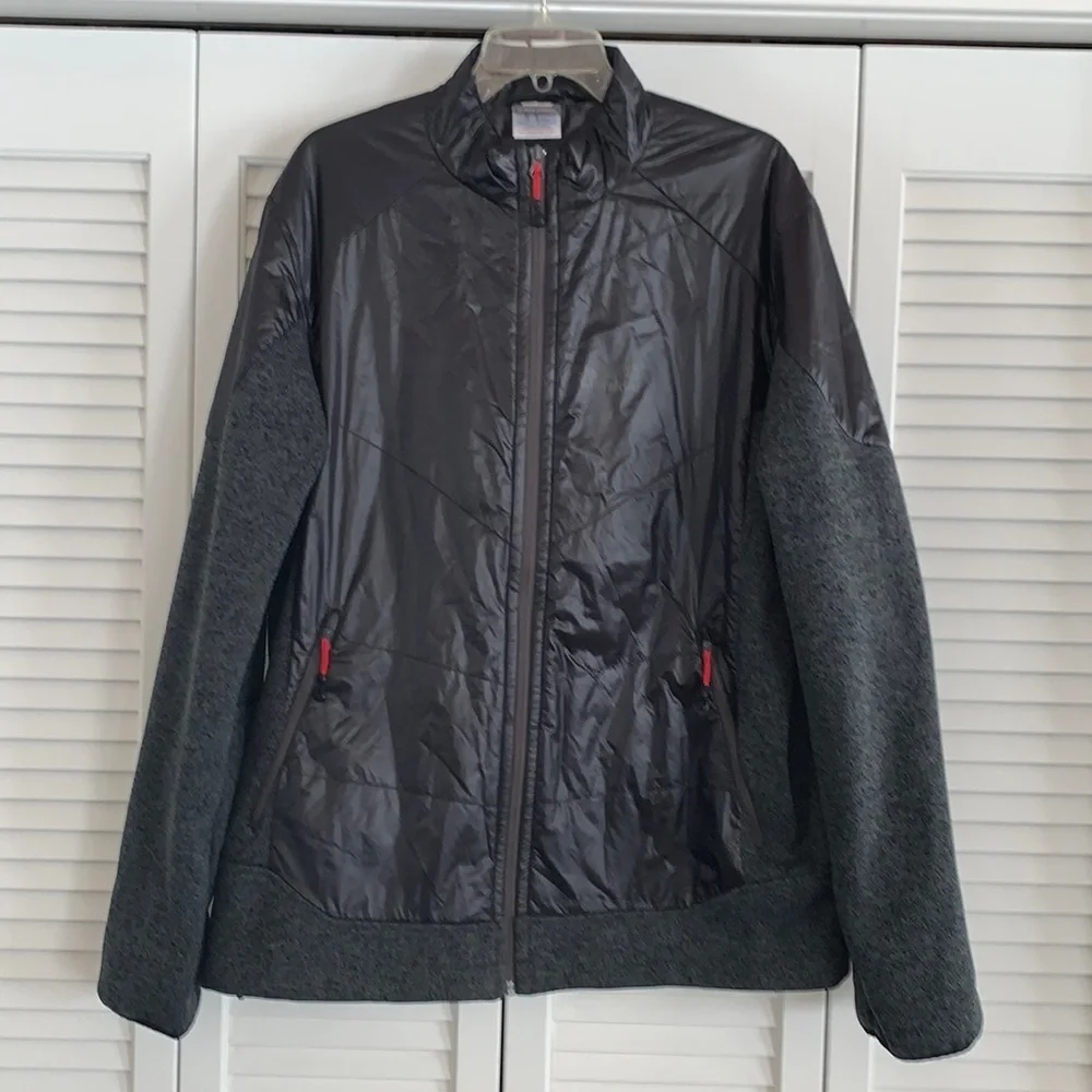 Jack Wolfskin Men’s Black Hybrid Jacket Insulation and Stretch Sleeves Size XXL
